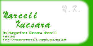 marcell kucsara business card